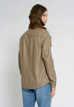 Mustang Leren Jas - Taupe -Mustang Verkoop cb9536ce895d459d841f804a282765fa