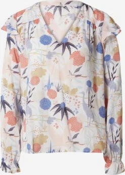 Mustang Blouseshirts Blouse Emma Dames Natuurwit