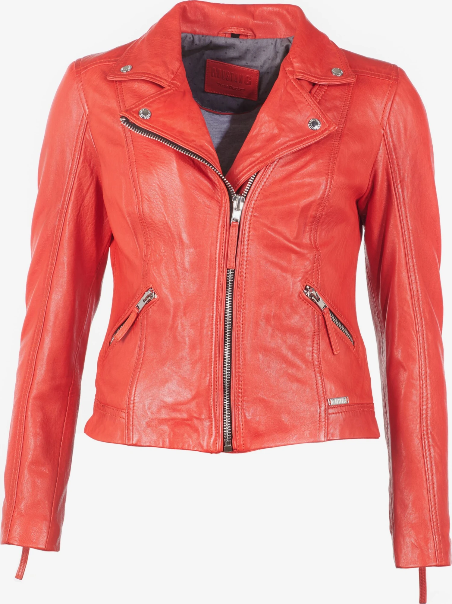 Mustang Leren Jassen Tussenjas Dames Neonrood 3 Mustang Leren Jassen Tussenjas Dames Neonrood