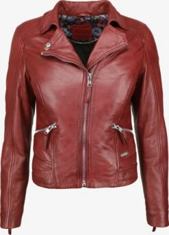 Mustang Leren Jassen Tussenjas 31019271 Dames Roestrood