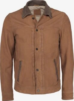 Mustang Leren Jassen Tussenjas Heren Cognac