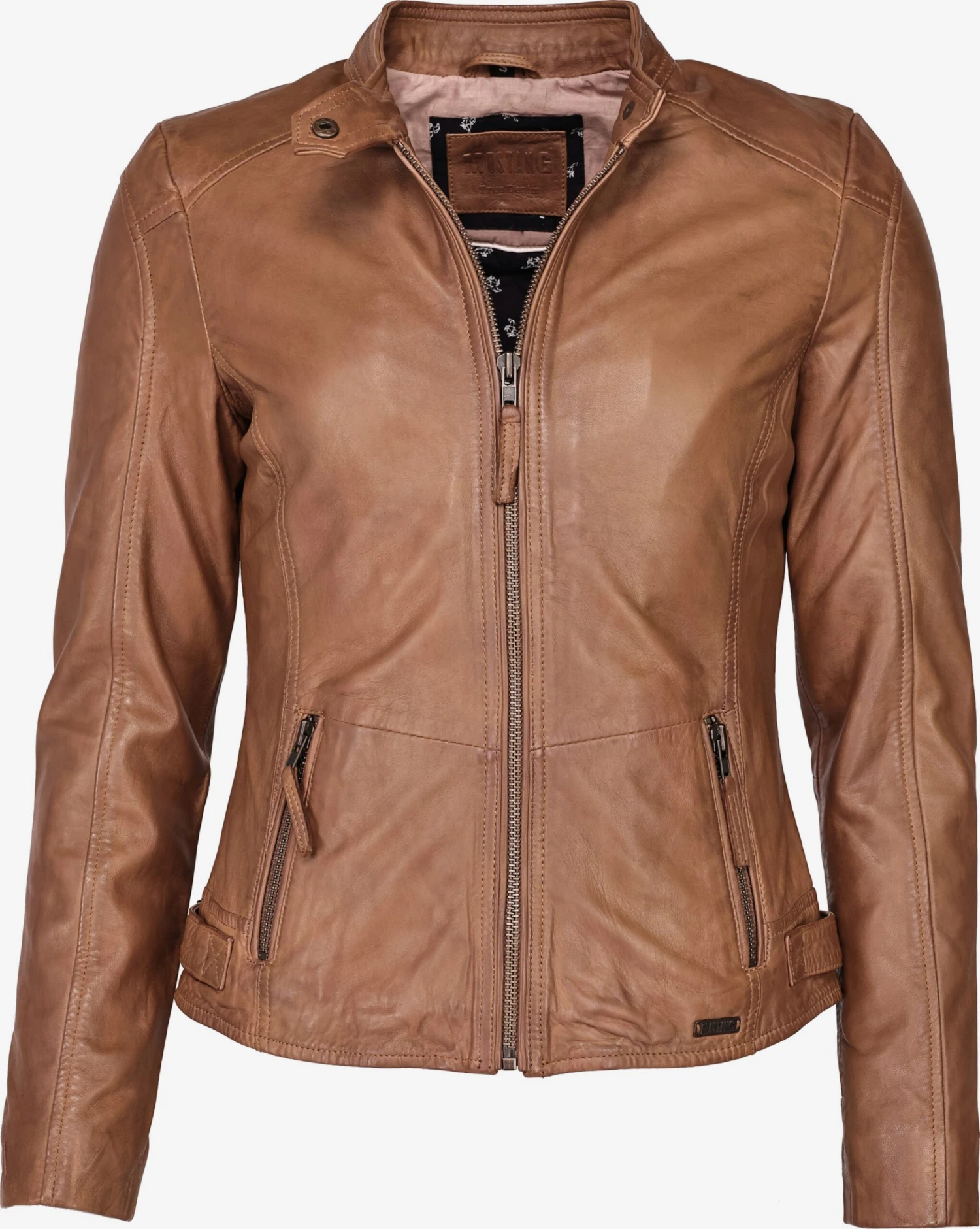 Mustang Leren Jassen Tussenjas Jeannette Dames Cognac 3 Mustang Leren Jassen Tussenjas Jeannette Dames Cognac