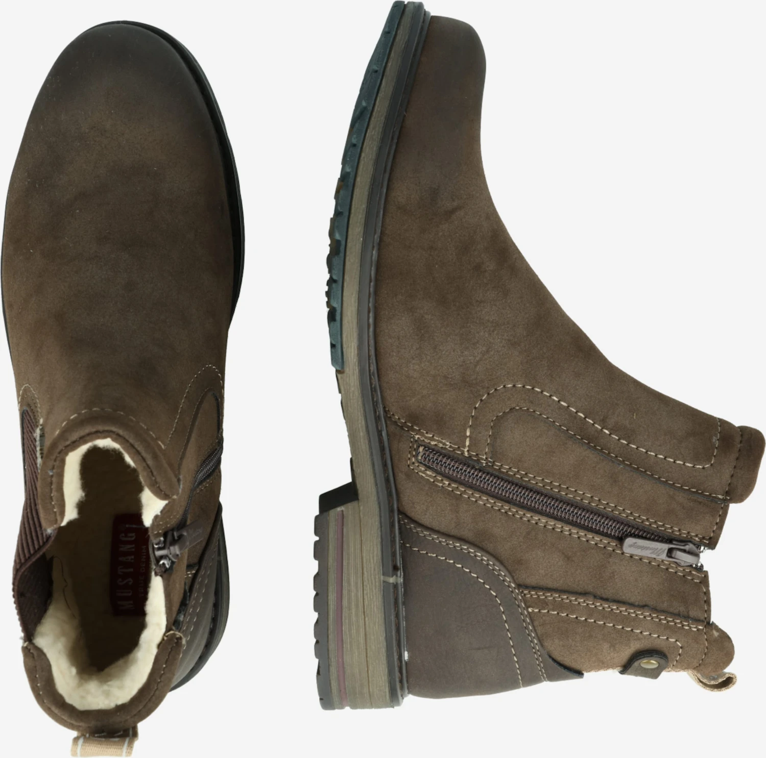 Mustang Enkelboots Chelsea Boots Heren Donkerbruin 4 Mustang Enkelboots Chelsea Boots Heren Donkerbruin - Afbeelding 2