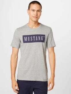 Mustang T-shirts Shirt Alex Heren Grijs Gemêleerd -Mustang Verkoop d1c2593bbfc3a4ee635598bde8ad9434