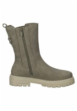 Mustang Enkellaarsjes Met Plateauzool - Olive -Mustang Verkoop d30285c9982b489395cfc3bf24035d52