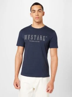 Mustang T-shirts Shirt Alex Heren Nachtblauw -Mustang Verkoop d427c7ac83b2199d0fbf4c9764e9545c