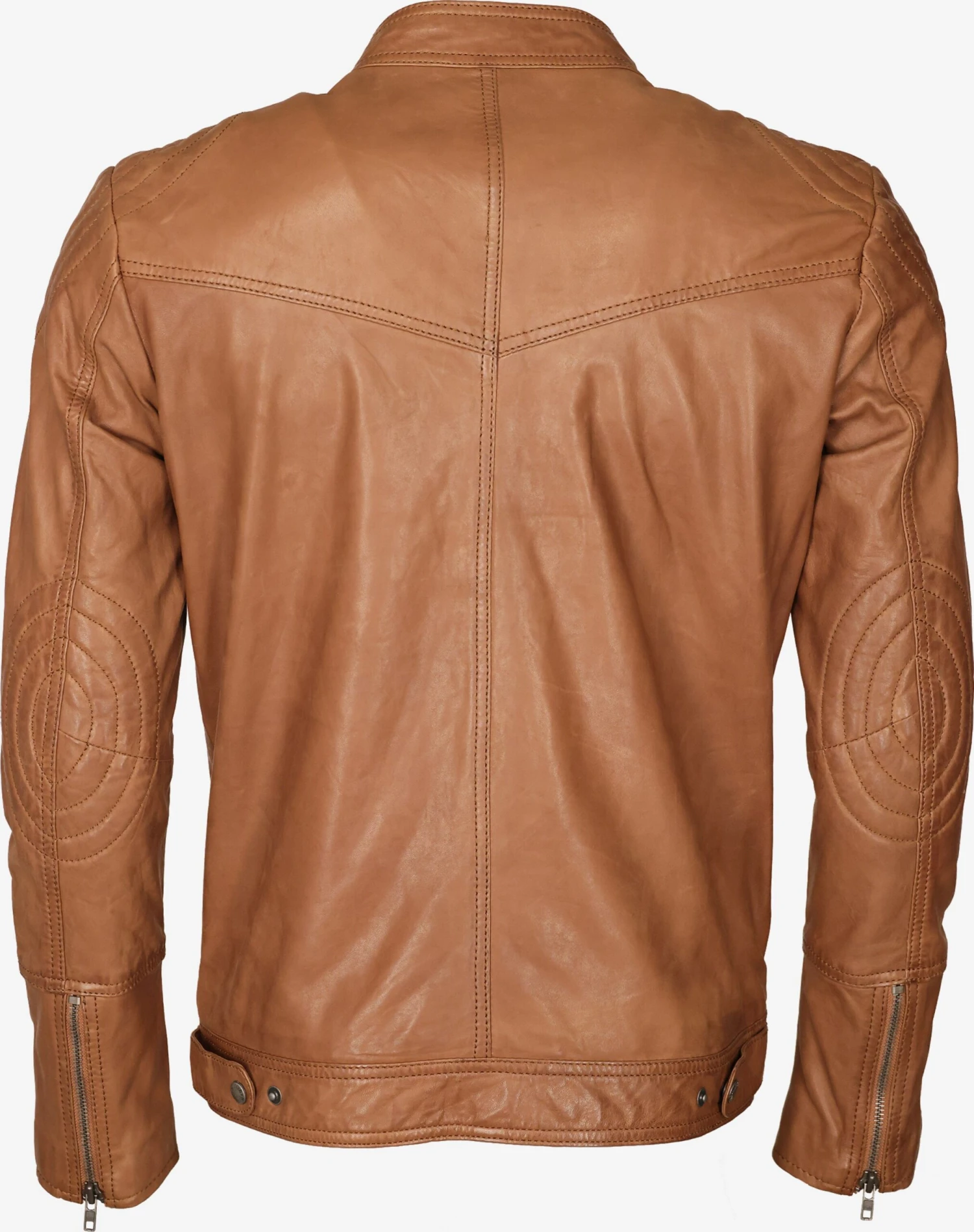 Mustang Leren Jassen Tussenjas Heren Cognac 4 Mustang Leren Jassen Tussenjas Heren Cognac - Afbeelding 2