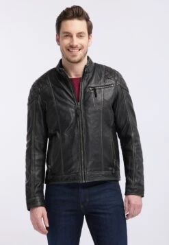 Mustang Leren Jassen Tussenjas Rodrigues Heren Zwart -Mustang Verkoop d529012f527f6a3c46e03b802a068e2f