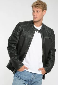 Mustang Leren Jas - BlackAnthra