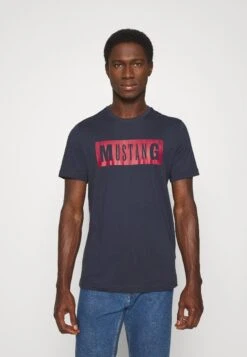 Mustang Alex Logo Tee - T-Shirt Print - Blue Nights