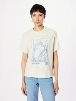 Mustang T-shirts Shirt Alina Dames Natuurwit -Mustang Verkoop d75670f294e97641760360dc39e016a9