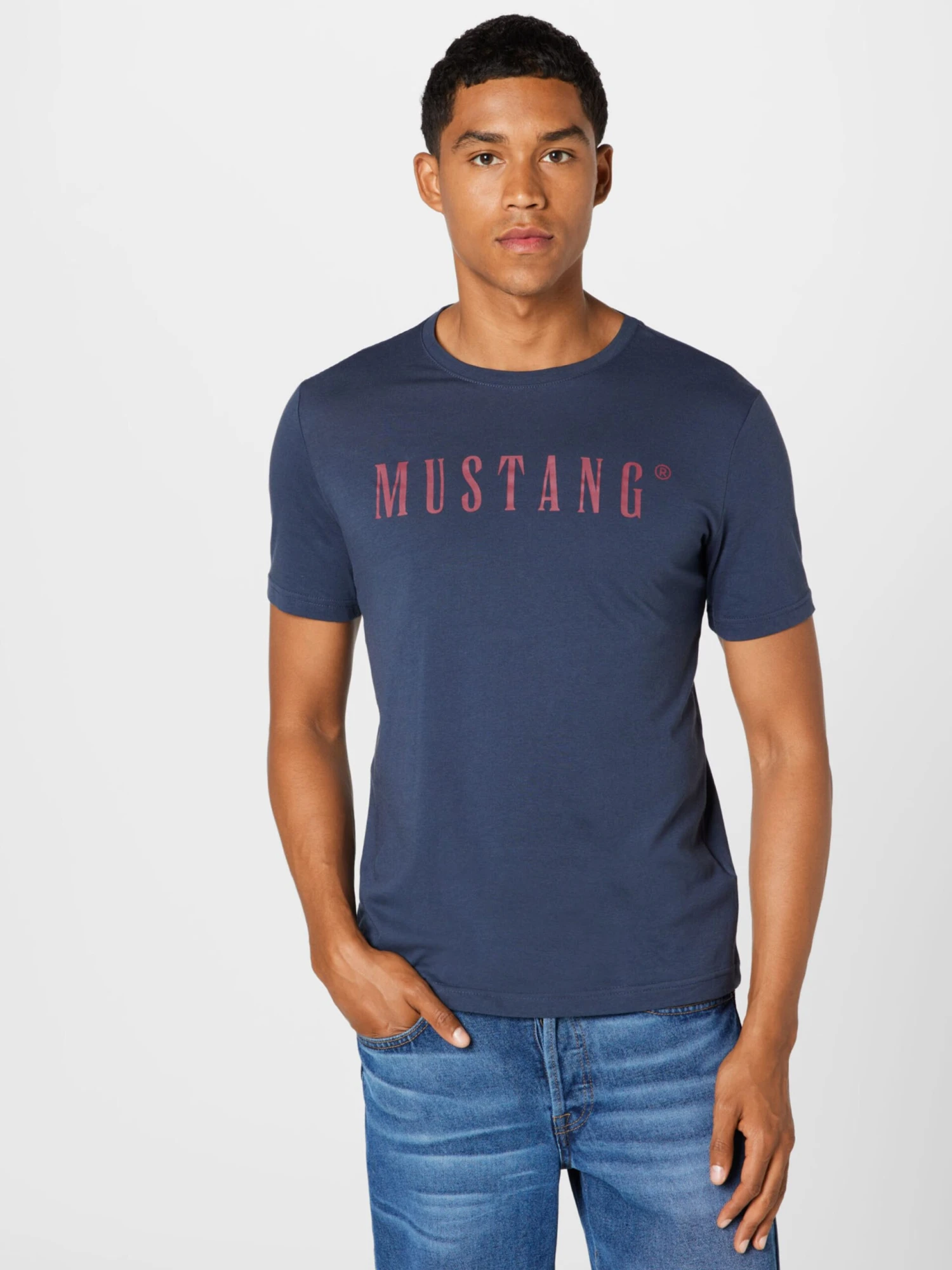 Mustang T-shirts Shirt Alex Heren Donkerblauw 4 Mustang T-shirts Shirt Alex Heren Donkerblauw - Afbeelding 2