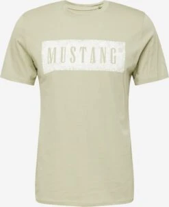 Mustang T-shirts Shirt Alex Heren Olijfgroen