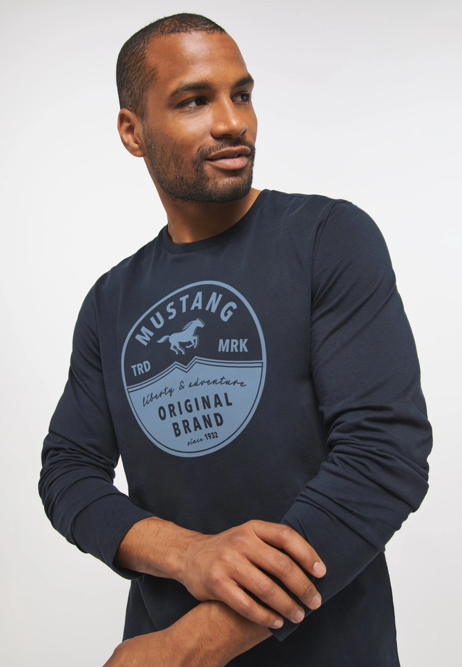 Mustang Longsleeve - Blau 4 Mustang Longsleeve - Blau - Afbeelding 2