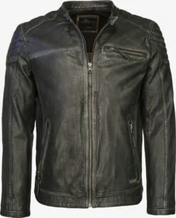 Mustang Leren Jassen Tussenjas Darwin Heren Zwart