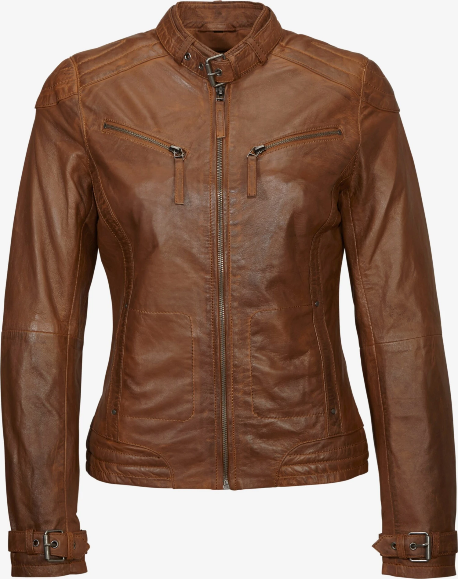 Mustang Leren Jassen Tussenjas Ryana Dames Cognac 3 Mustang Leren Jassen Tussenjas Ryana Dames Cognac