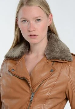 Mustang Leren Jas - Cognac -Mustang Verkoop e13eb6b33f7349b6bc67872c1b6720aa