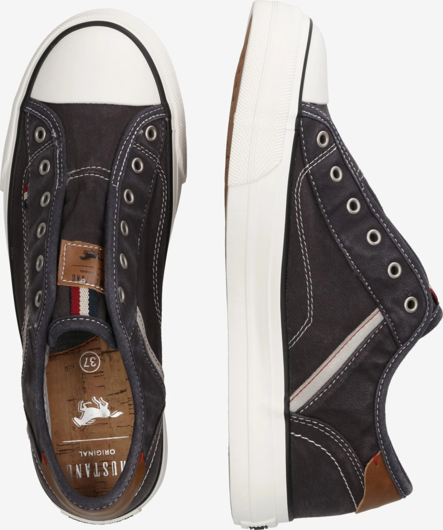 Mustang Slip-on Sneakers Slip-on Dames Zwart 4 Mustang Slip-on Sneakers Slip-on Dames Zwart - Afbeelding 2