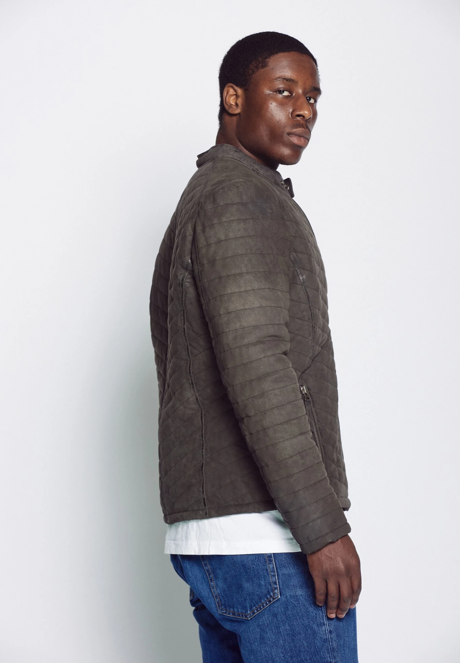 Mustang Leren Jassen Tussenjas Heren Grafiet 8 Mustang Leren Jassen Tussenjas Heren Grafiet - Afbeelding 6