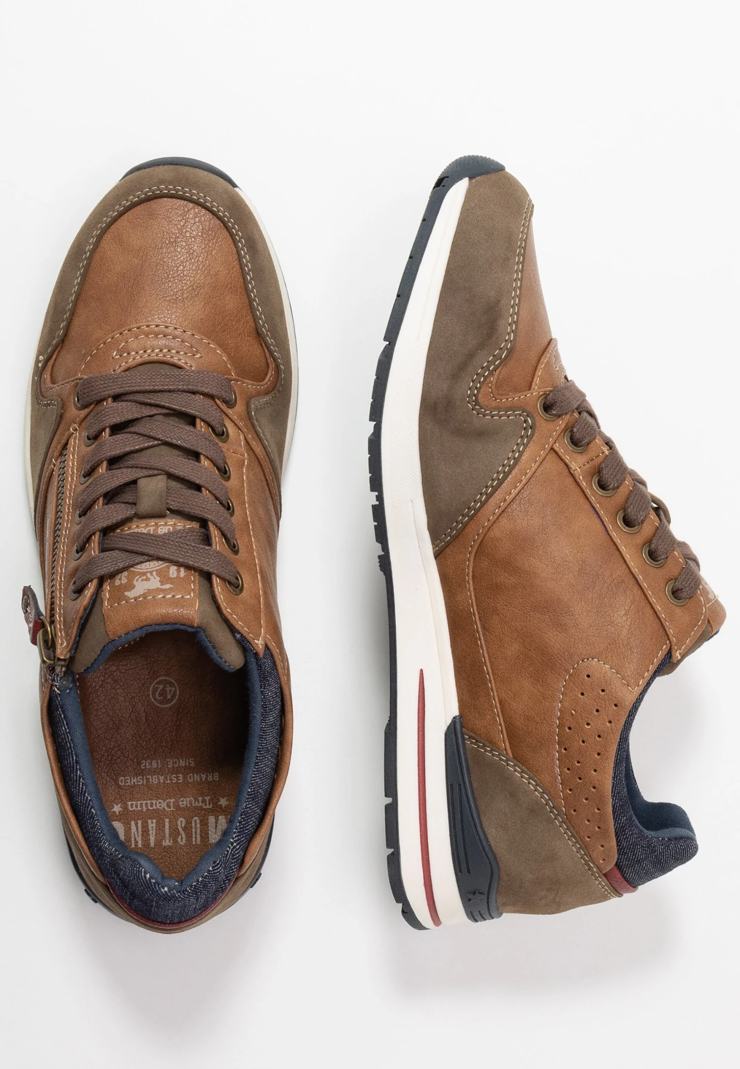 Mustang Sneakers Laag - Hellbraun 4 Mustang Sneakers Laag - Hellbraun - Afbeelding 2