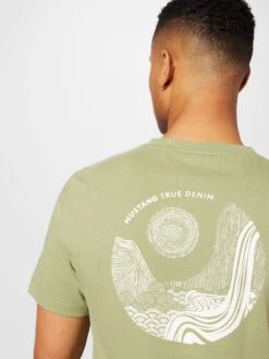 Mustang T-shirts Shirt Alex Heren Lichtgroen -Mustang Verkoop e7148db60d42a357c3e0b0a75baa42ce