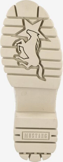 Mustang Enkellaarsjes Veterlaarsjes Dames Crème -Mustang Verkoop e8649addfed13754cfa716a21306a791