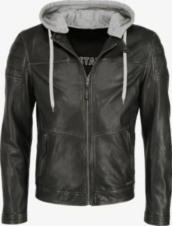 Mustang Leren Jassen Tussenjas 31020140 Heren Zwart