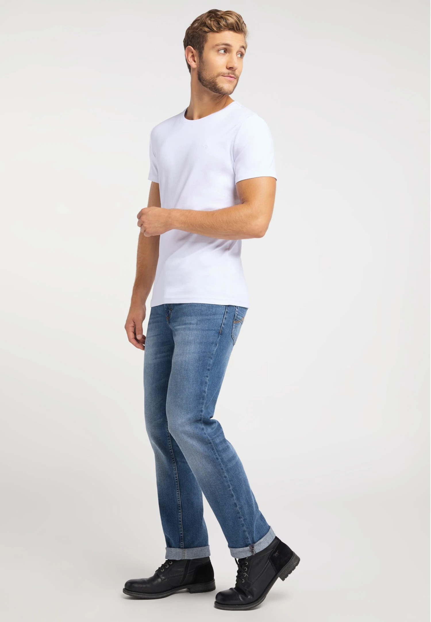 Mustang T-shirts Shirt Aaron Heren Wit 10 Mustang T-shirts Shirt Aaron Heren Wit - Afbeelding 8