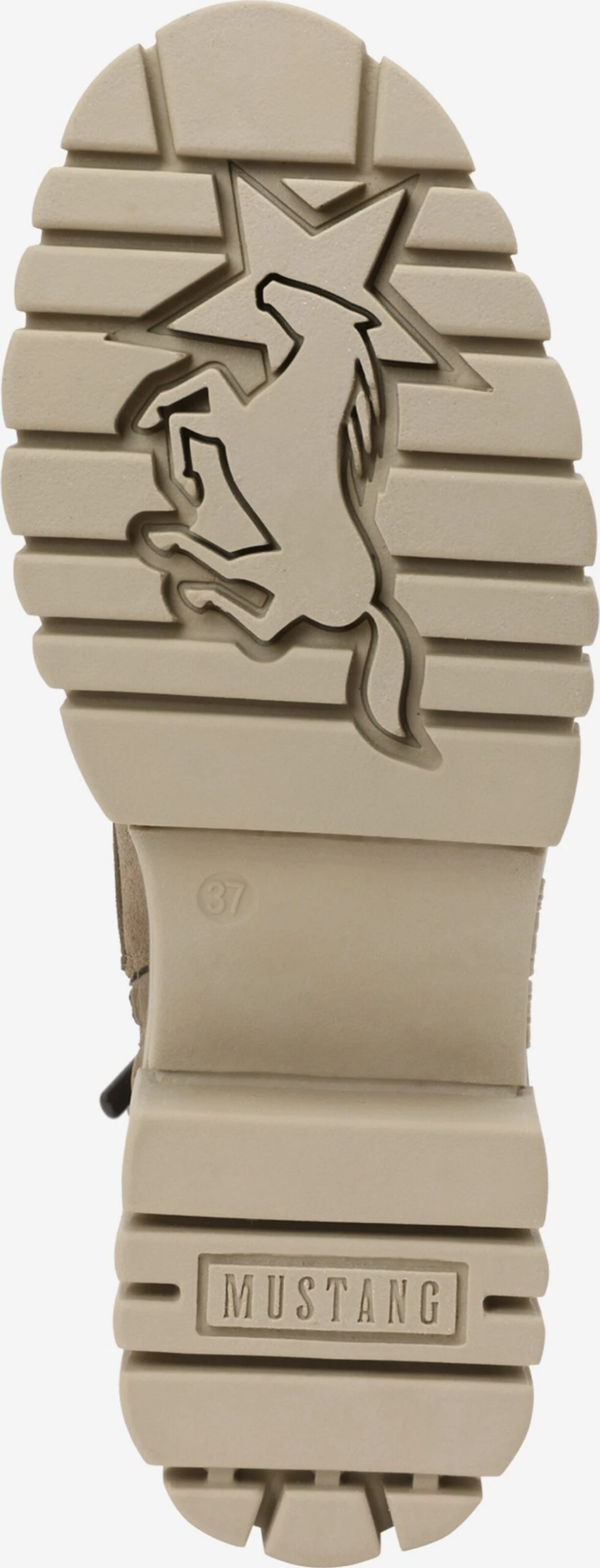 Mustang Enkellaarsjes Veterlaarsjes Dames Taupe 5 Mustang Enkellaarsjes Veterlaarsjes Dames Taupe - Afbeelding 3