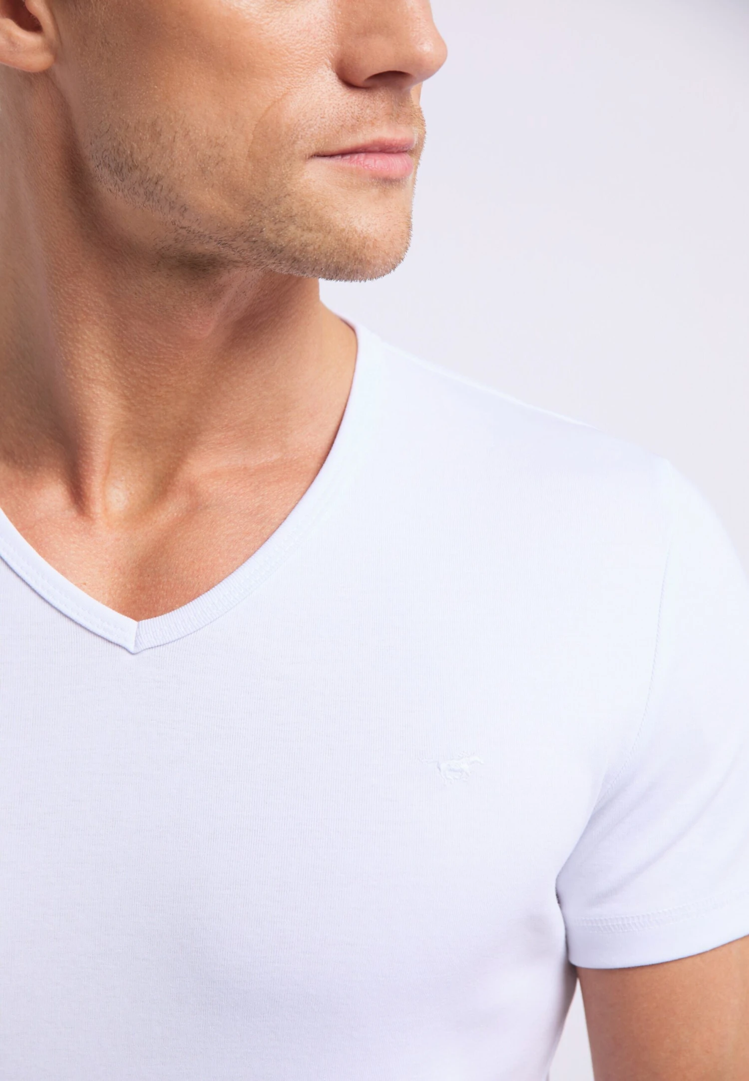 Mustang T-shirts Shirt Aaron V Heren Wit 13 Mustang T-shirts Shirt Aaron V Heren Wit - Afbeelding 11