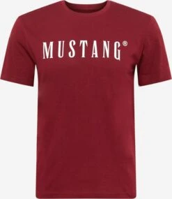 Mustang T-shirts Shirt Alex Heren Donkerrood