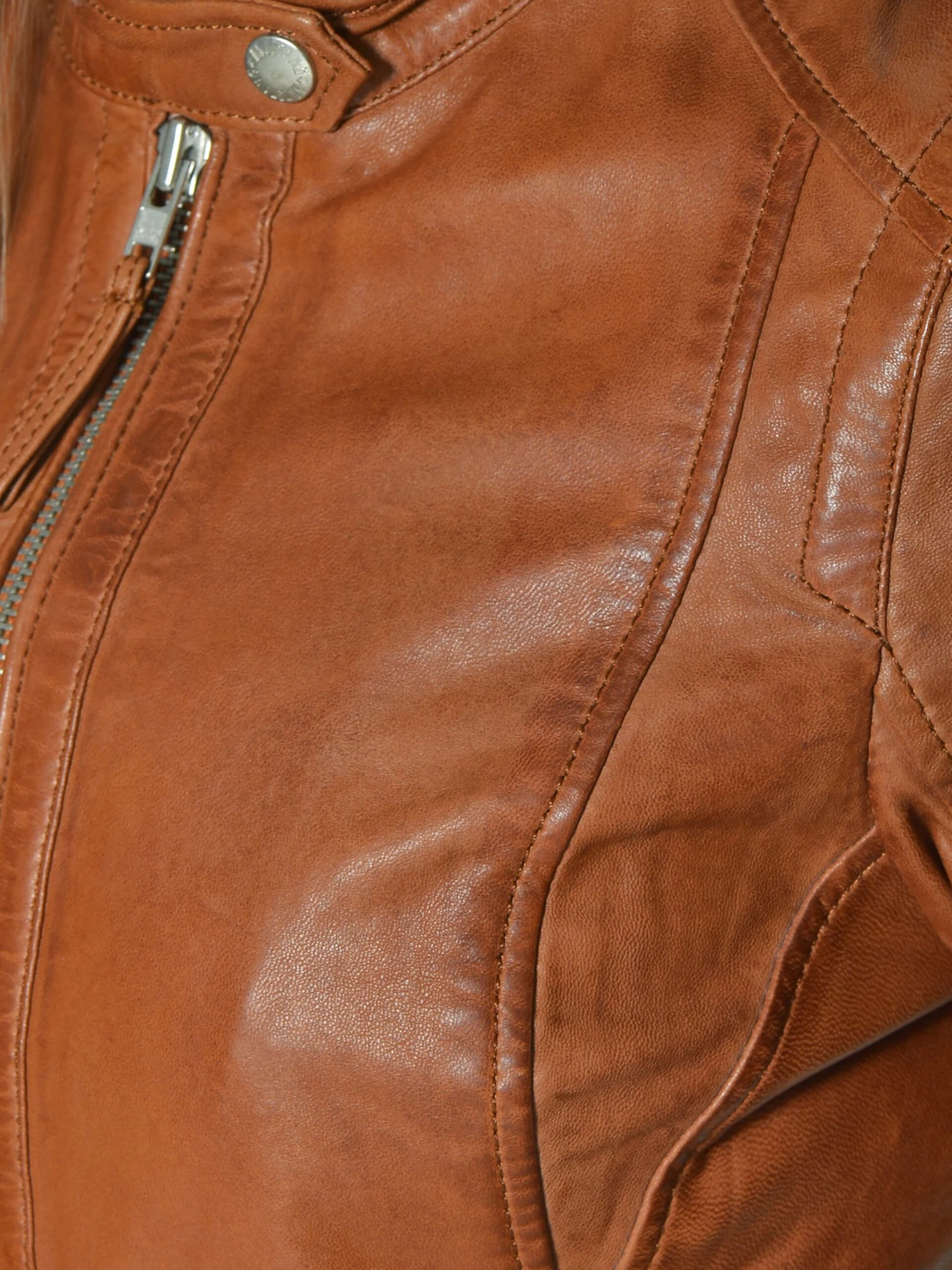Mustang Leren Jassen Tussenjas Marianne Dames Cognac 9 Mustang Leren Jassen Tussenjas Marianne Dames Cognac - Afbeelding 7