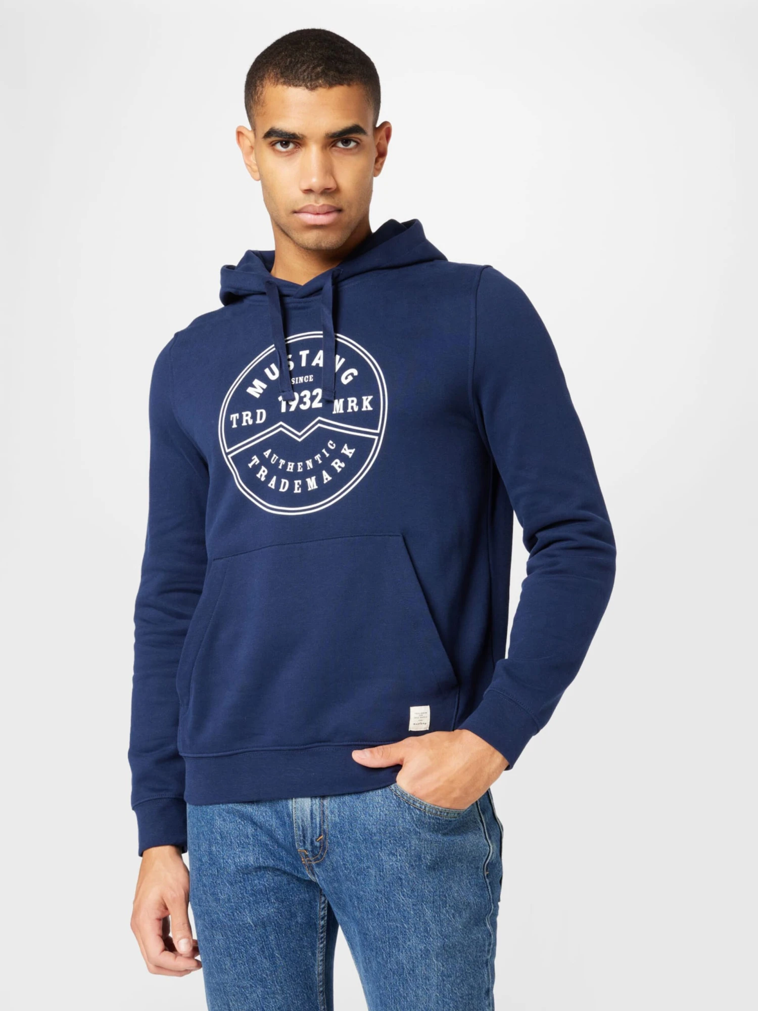 Mustang Hoodies Sweatshirt Bennet Heren Navy 5 Mustang Hoodies Sweatshirt Bennet Heren Navy - Afbeelding 3