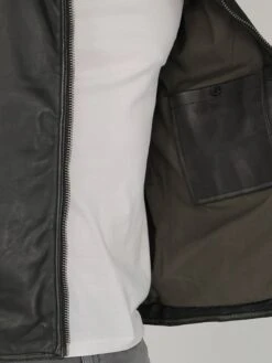 Mustang Leren Jassen Tussenjas 31021308 Heren Zwart -Mustang Verkoop f313a7a118e5787ce48930f504b5b0f4