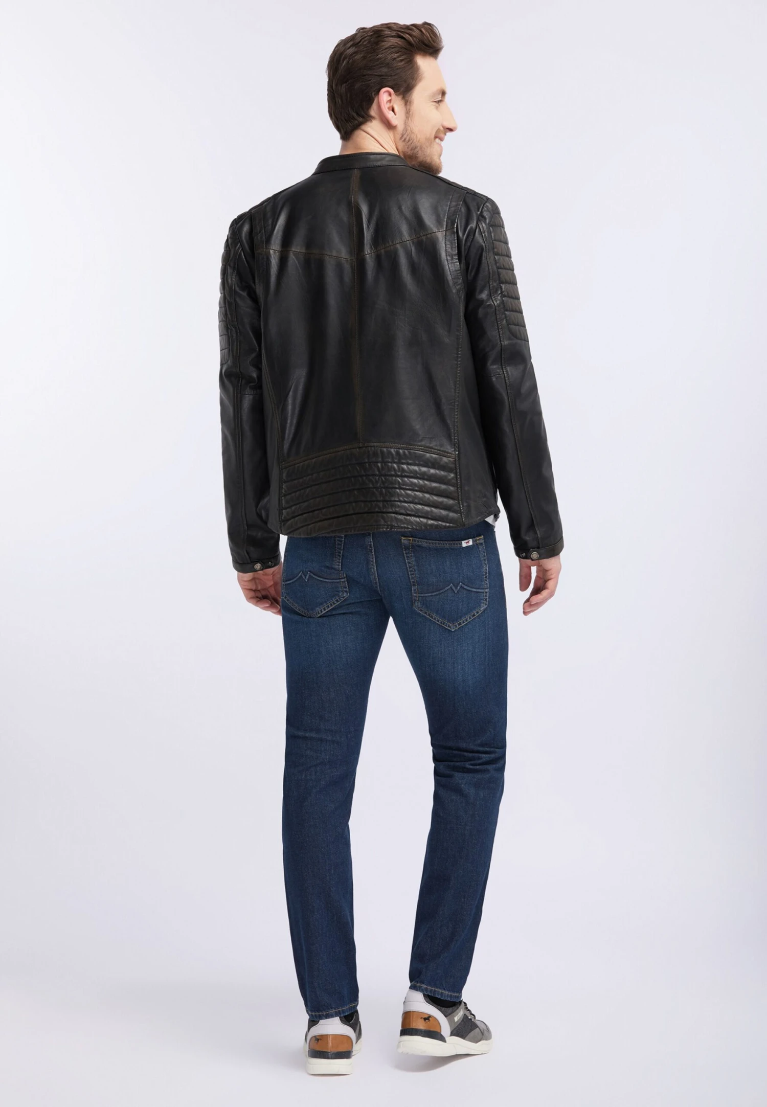 Mustang Leren Jassen Tussenjas Denis Heren Donkerbruin 7 Mustang Leren Jassen Tussenjas Denis Heren Donkerbruin - Afbeelding 5