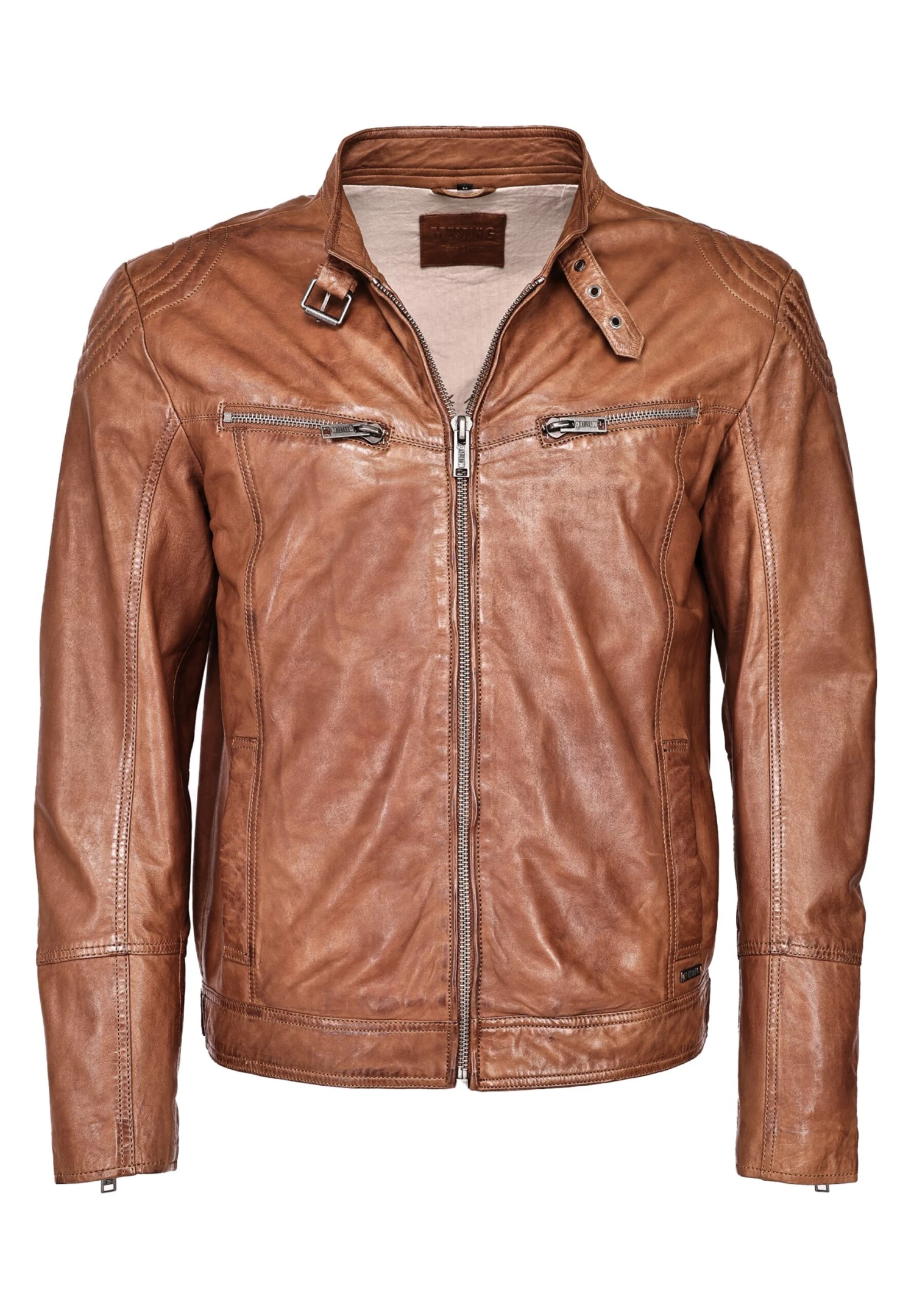 Mustang Leren Jas - Cognac 3 Mustang Leren Jas - Cognac