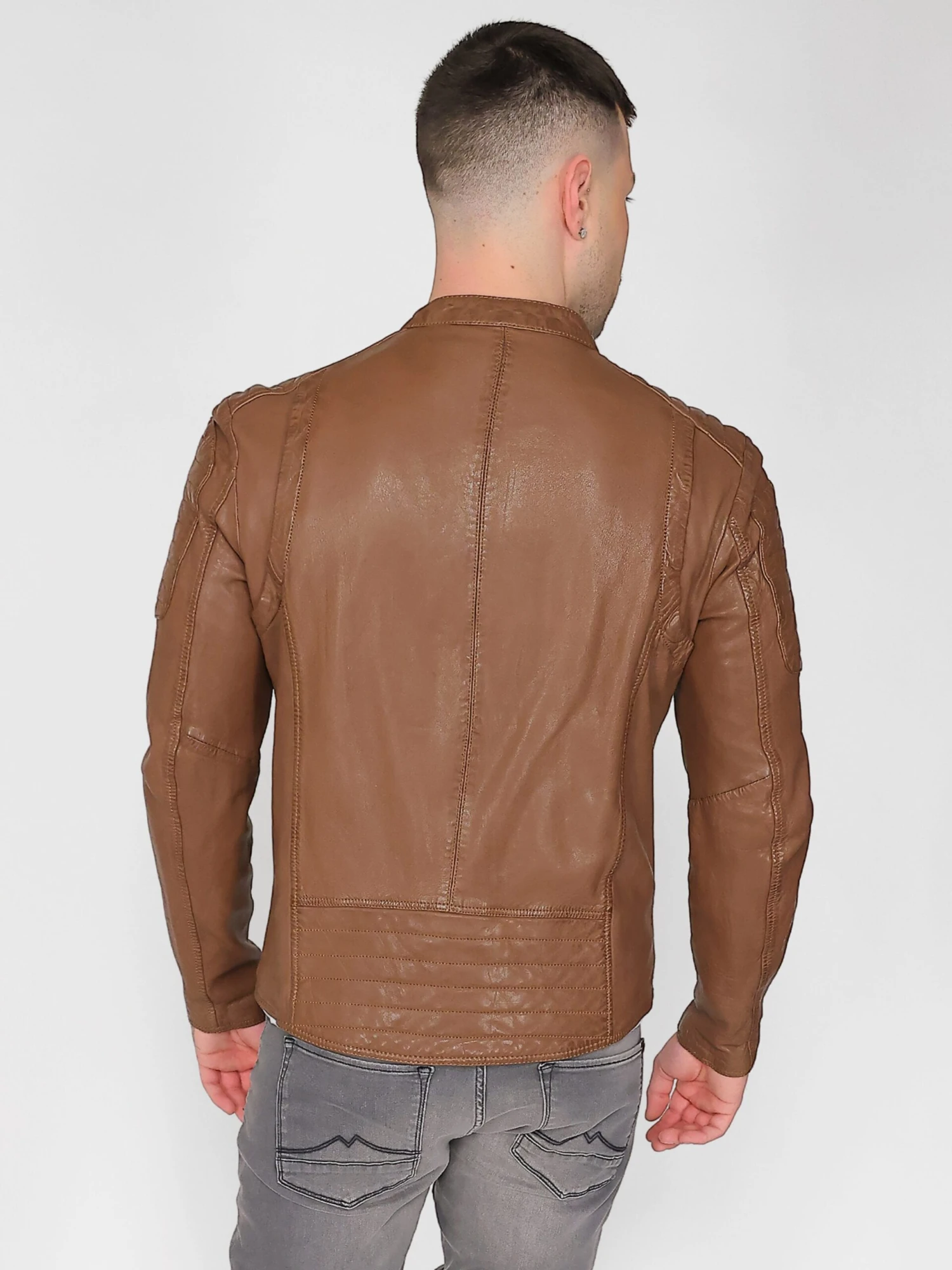 Mustang Leren Jassen Tussenjas 31021311 Heren Cognac 9 Mustang Leren Jassen Tussenjas 31021311 Heren Cognac - Afbeelding 7