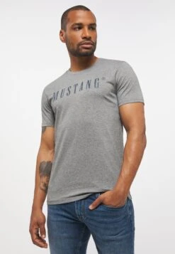 Mustang T-Shirt Print - Grau