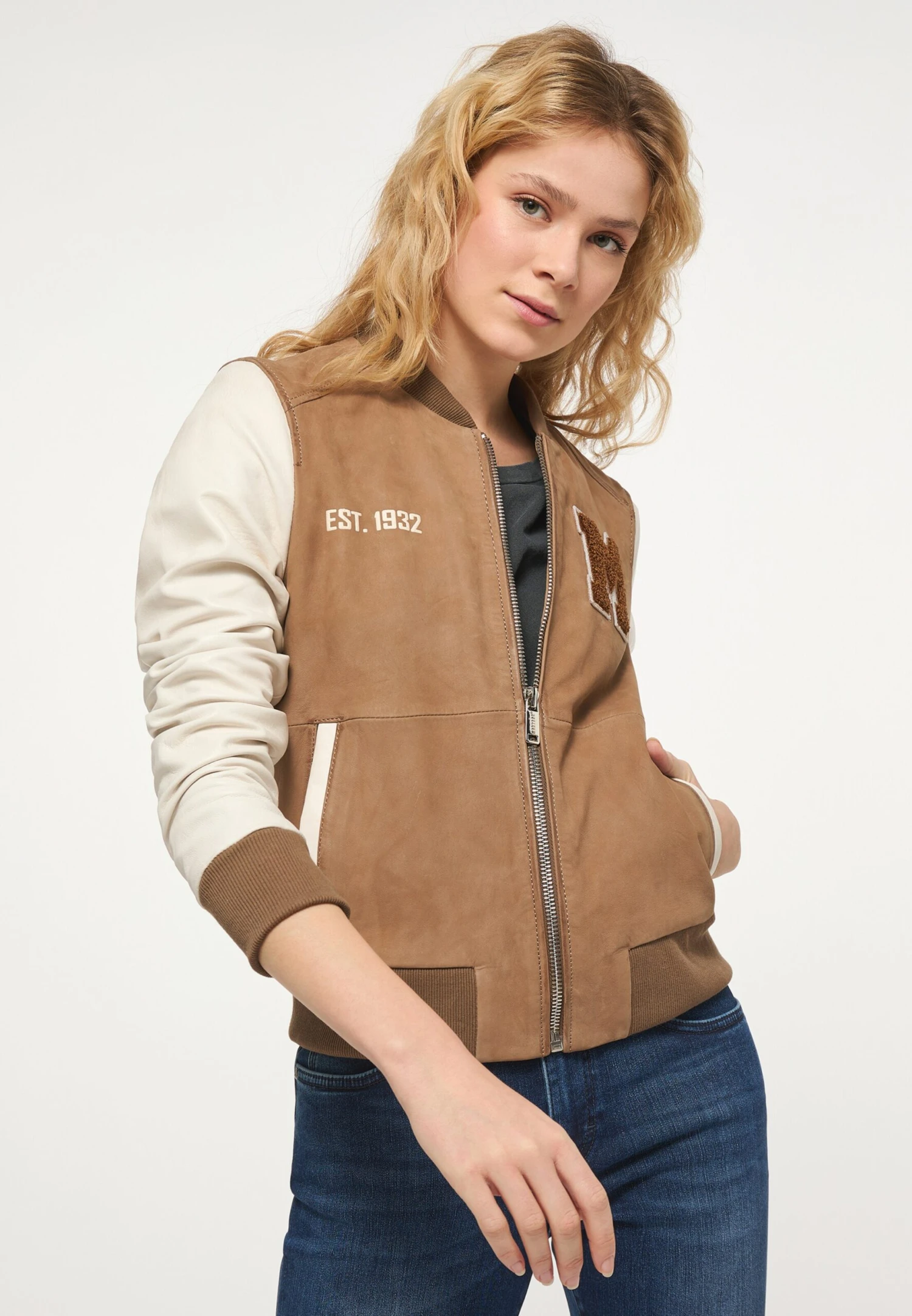 Mustang Leren Jassen Tussenjas Dames Bruin / Karamel 7 Mustang Leren Jassen Tussenjas Dames Bruin / Karamel - Afbeelding 5