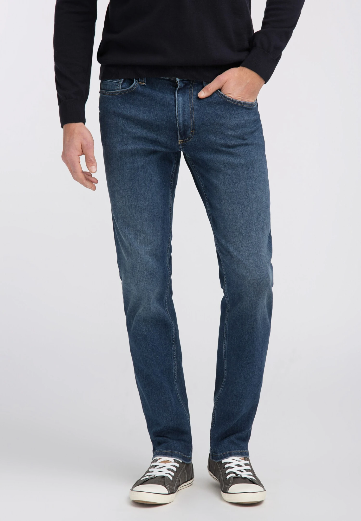 Mustang Straight Regular Jeans Washington Heren Donkerblauw 7 Mustang Straight Regular Jeans Washington Heren Donkerblauw - Afbeelding 5